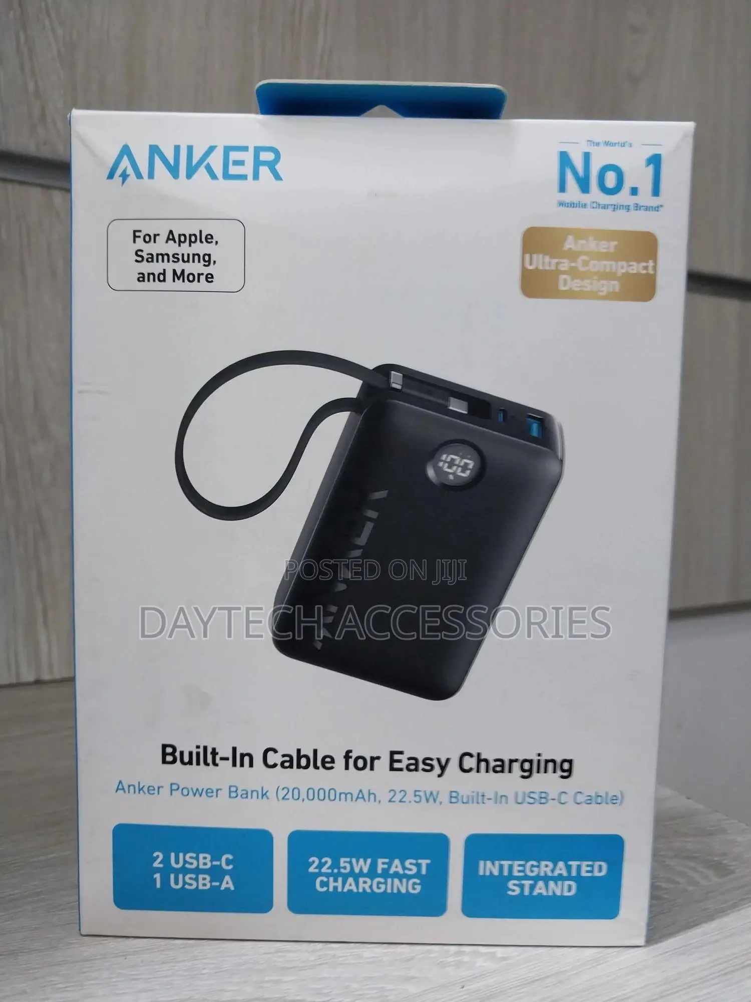 Anker Power Bank, 22.5w High-Speed Charging Portable Charger.