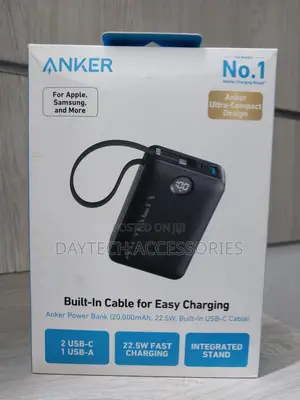 Anker Power Bank, 22.5w High-Speed Charging Portable Charger.