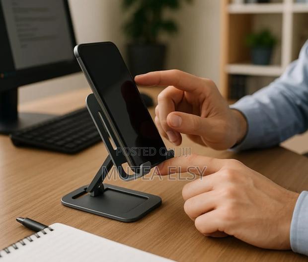 Grey Blackadjustable Desktop Phone Holder - thumbnail 4