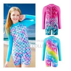 Long Sleeve Girls Swimming Costume - main view