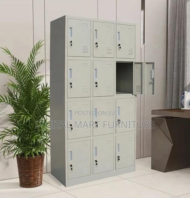 Office Cabinet: 12 Door Smart Locker Office Cabinet for Staff Use