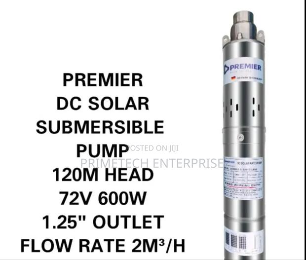Dc Solar Submersible Pump 120m Head 600watts