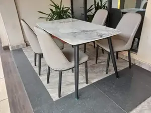 4 Seater Pure Marble Top Dining Table Set