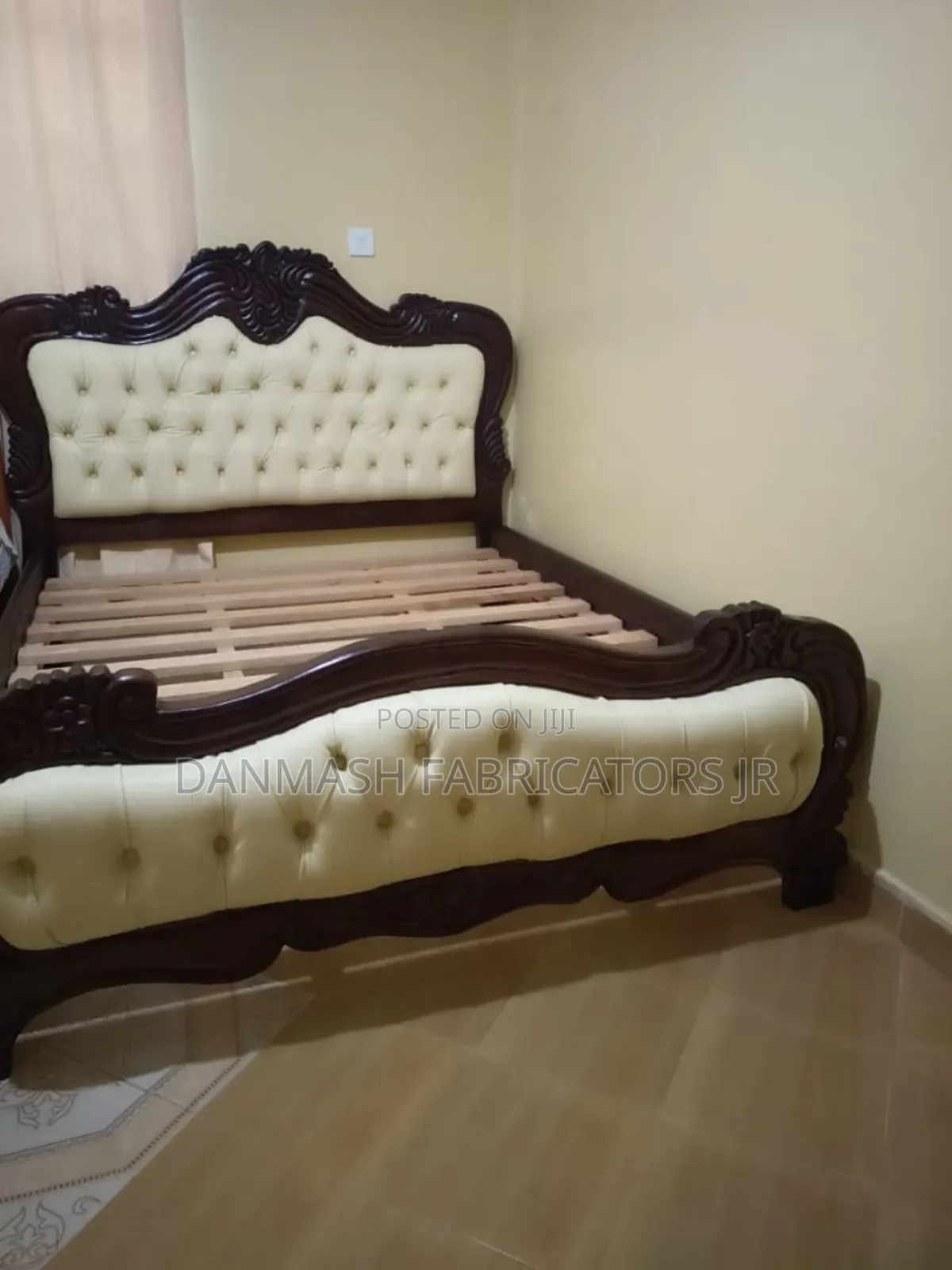 Luxurious Upholstered Wooden Bed