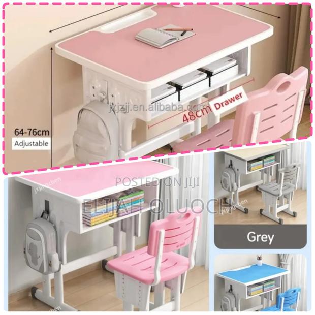 Adjustable Kids Study Table,Chair Set - thumbnail 3