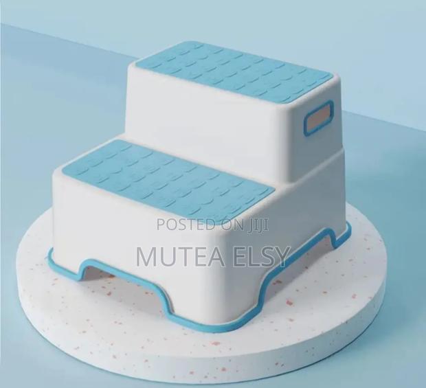 Blue, Pink Grey Portable Anti Slip Kids Step Stool - main view