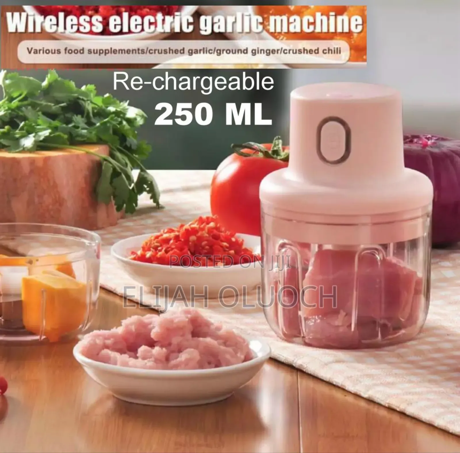 250ml Rechargable Intelligent Garlic Pepper Grinding Machine