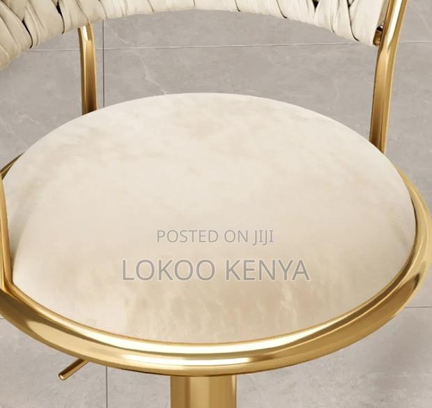 Barstool : Modern Leather High Chair for Bar Kitchen - thumbnail 5