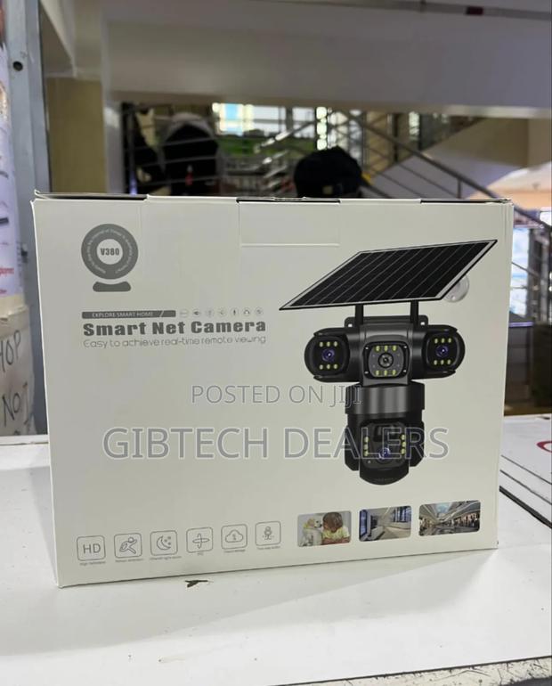Smart Net Triple Lens Len 4g Solar CCTV Camera.