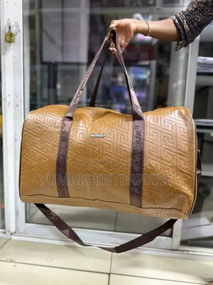 Big Capacity Leather Travelling Bag's in Light Blue Shade
