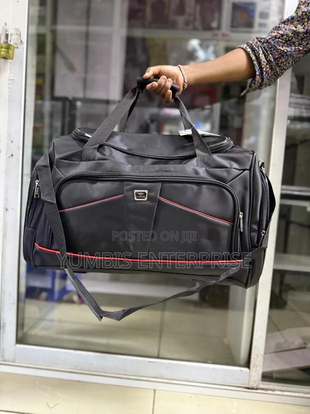 Black Oxford Travel Bag's With Multiple Pockets - thumbnail 2