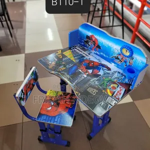 Spider Man Blue Executive Adjustable Kids Study Table Desk