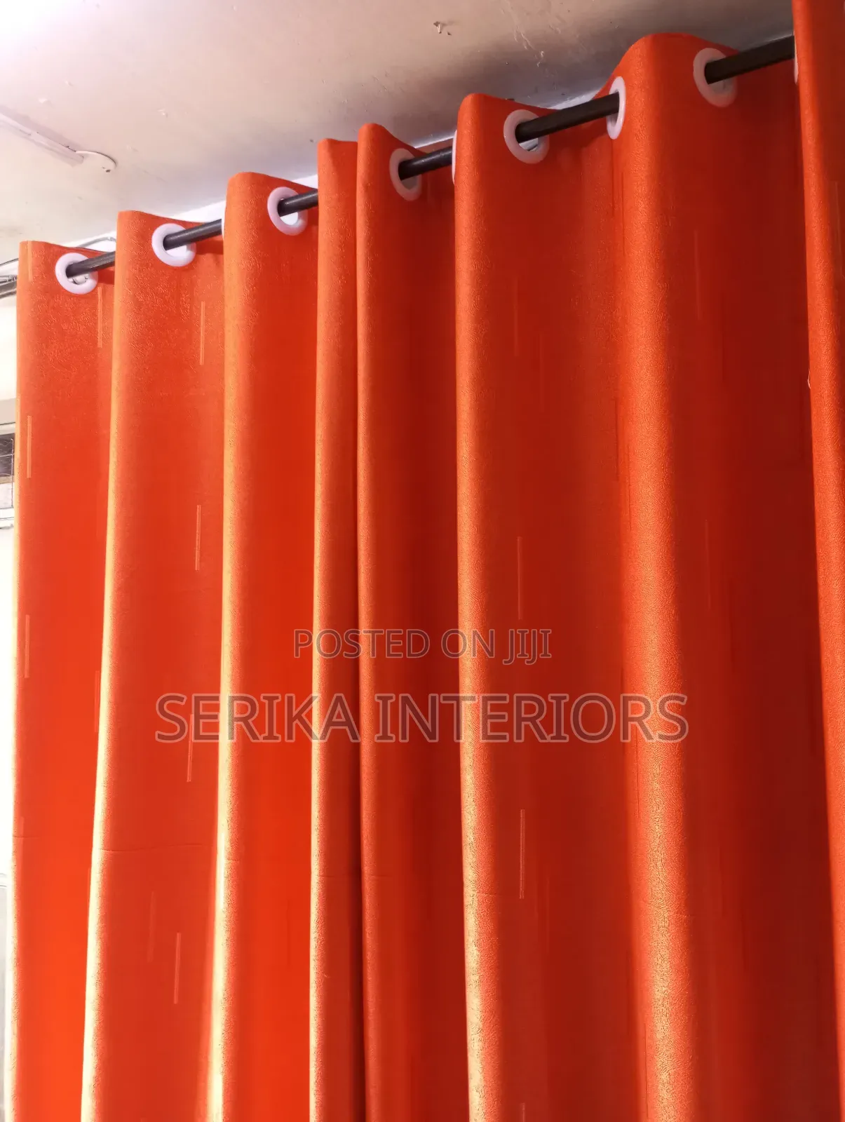 Orange Curtains Curtains Environmental Friendly