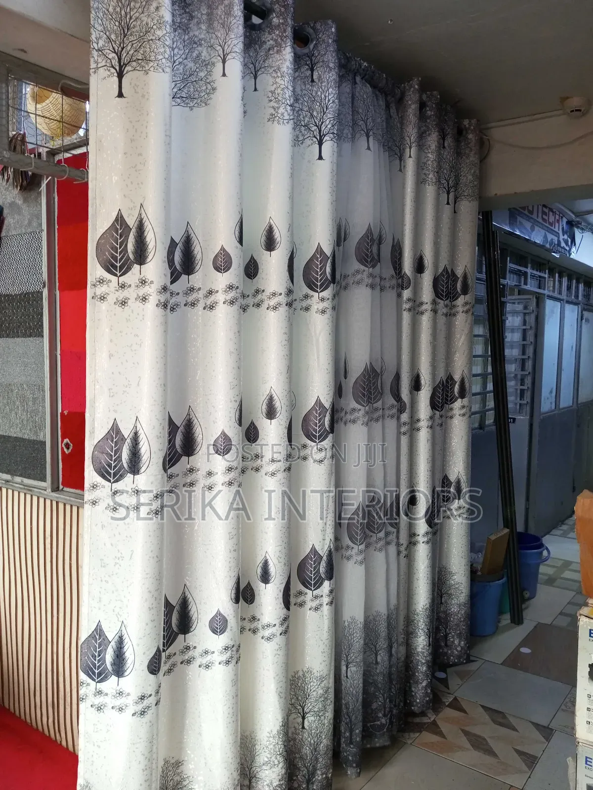 Black and White Curtains Curtains Environmental Friendly