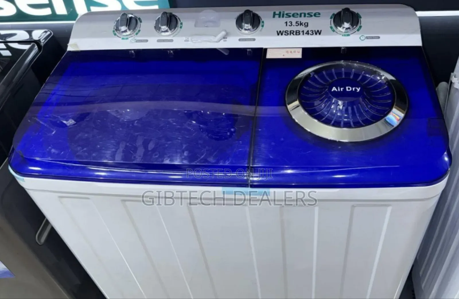 Hisense Washing Machine Twin Tub 13.5kg White Semi-Automatic Top Load