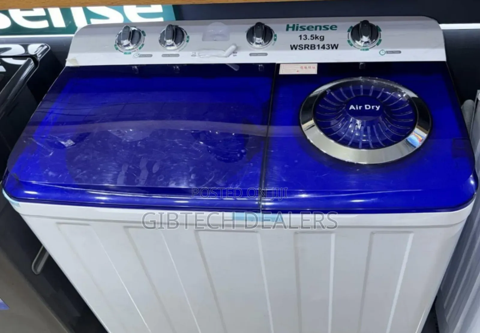 Hisense 13.5kgs Washing Machine Twin Tub White Semi-Automatic Wsrb143w