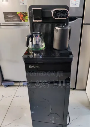 Black and Silver Nunix A1c Bottom Load Hot and Cold Water Dispenser