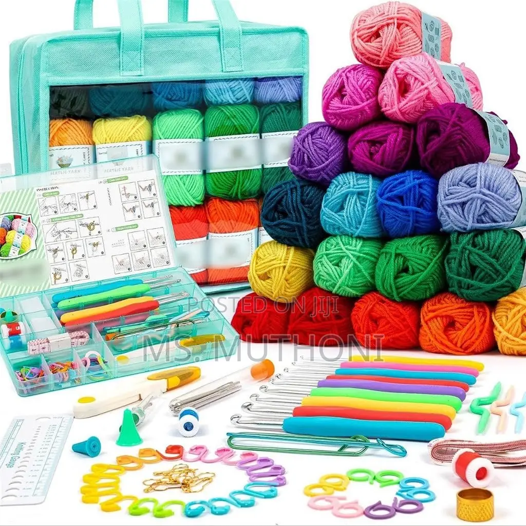 113 Pc Crochet Kits for Beginners,Crochet Kits With Yarn Set,