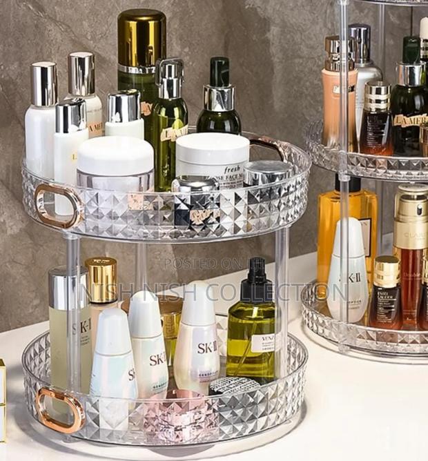 *2-Tier Diamond Pattern Rotating Lazy Susan - thumbnail 3