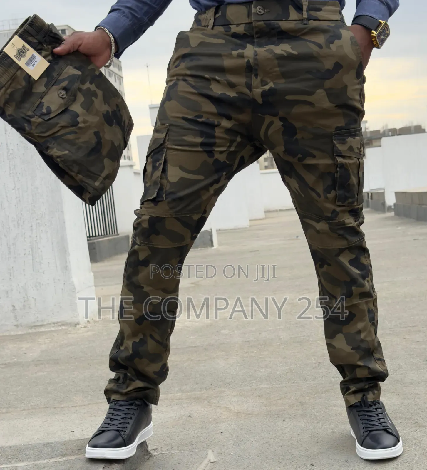 Quality Hard Khaki Designer Combat Side Pocket Cargo Slim Fit Trouser