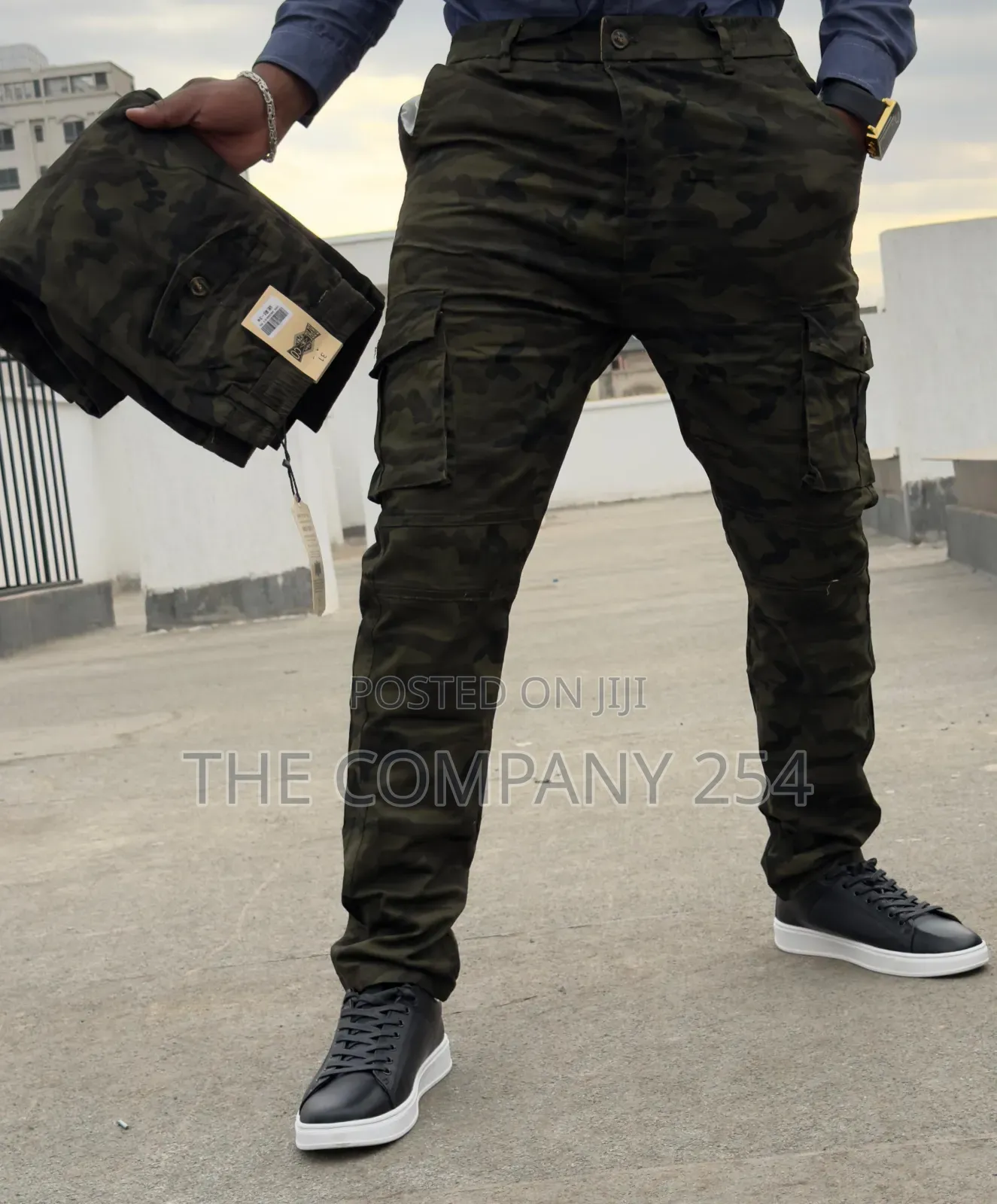 Quality Hard Khaki Designer Combat Side Pocket Cargo Slim Fit Trouser