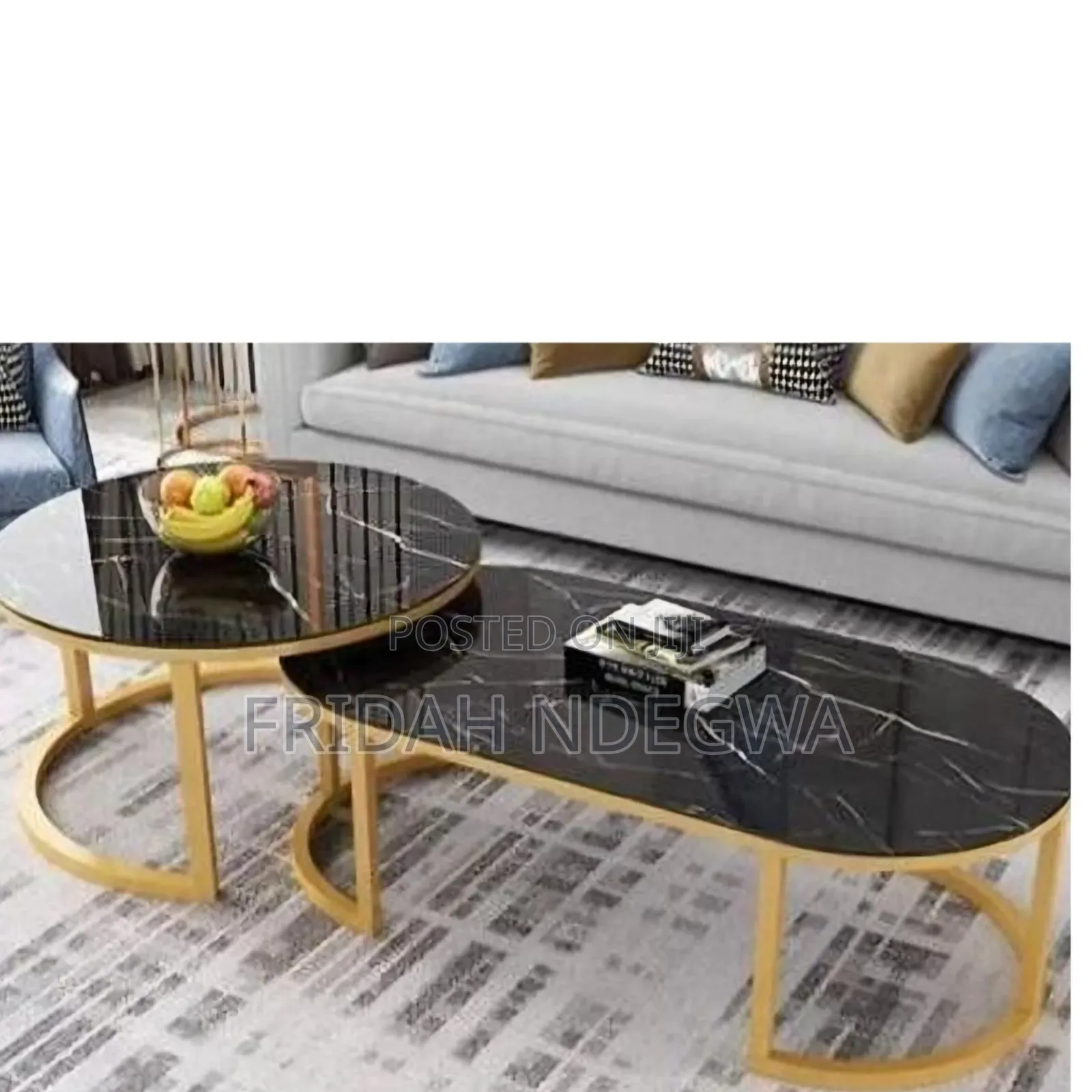 Glass Top Nesting  Coffee Table Set(2pcs)*