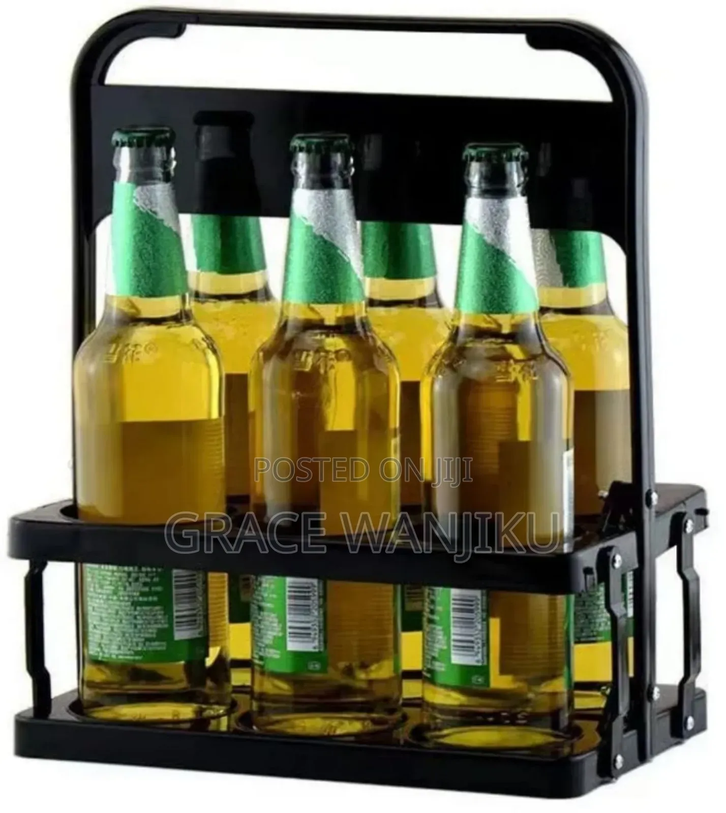 Portable Foldable 6 Bottle Organizer Carrier Rack