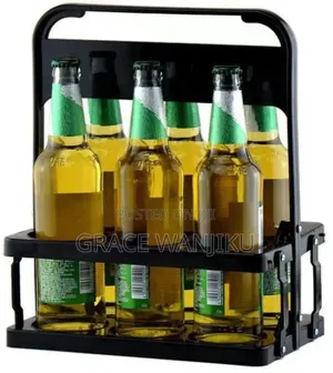 Portable Foldable 6 Bottle Organizer Carrier Rack