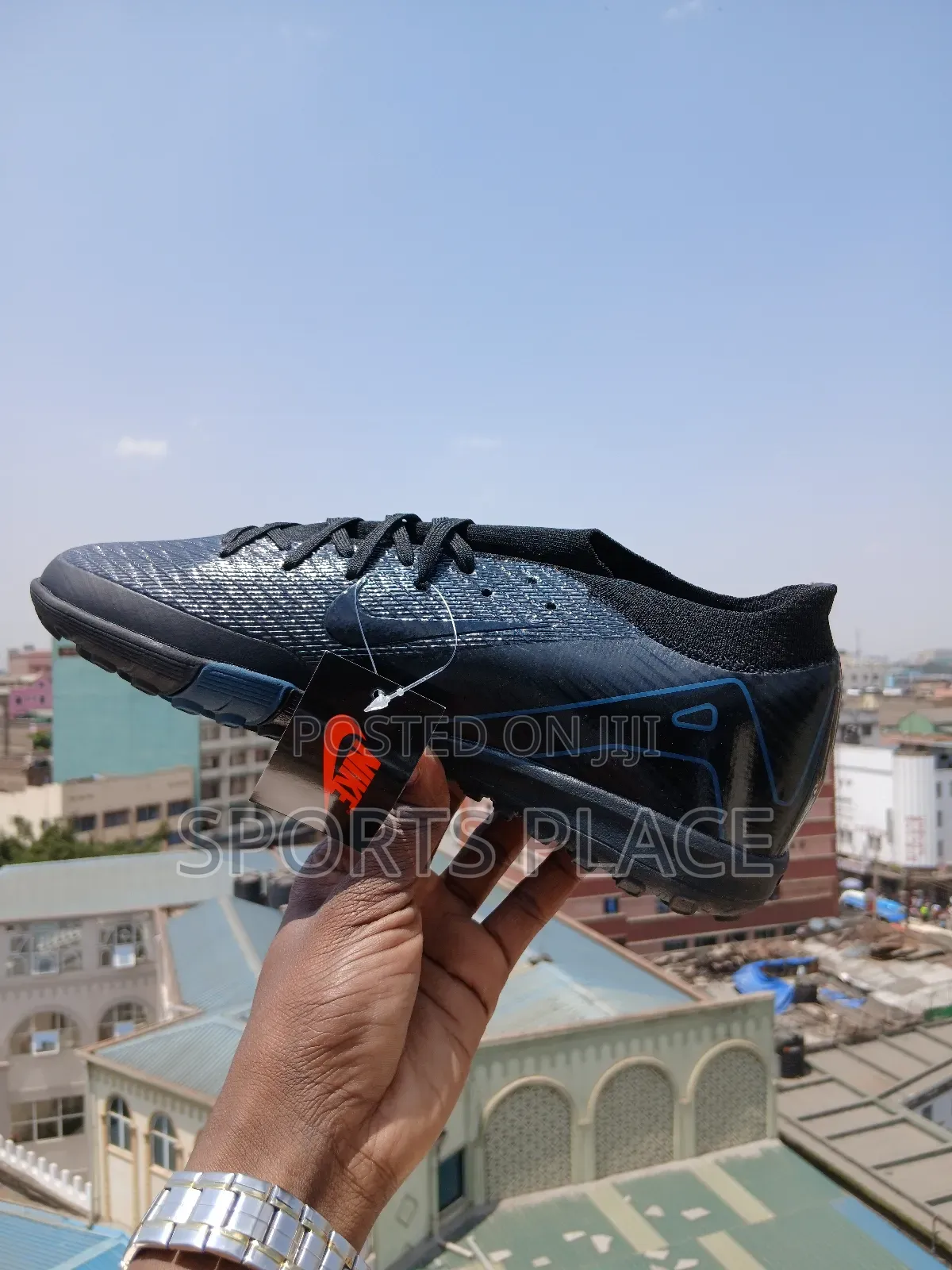 Dark Black Nike Mercurial Football/Soccer Trainers - Astro Turf Boots