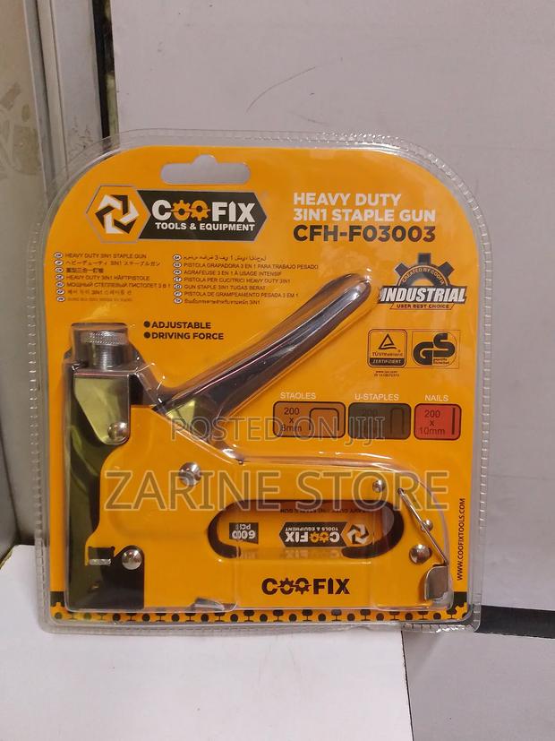 Heavy Duty 3 in 1 Staple Gun Adjustable Driving Force Easy - main view