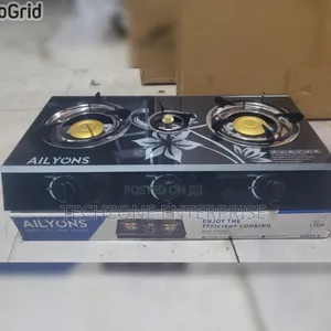 Ailyons Gs-301 3-Burner Glass Tabletop Gas Cookers 