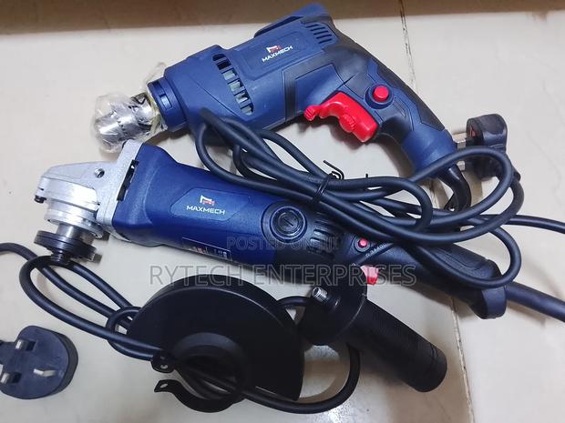950w Angle Grinder+ 500w Maxmech Drill Combo
