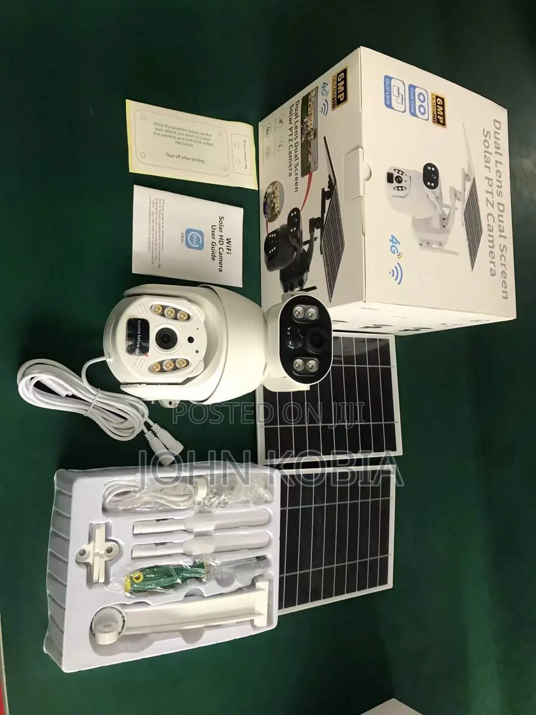 Ubox Dual Lens Dual Screen Solar PTZ Camera (6mp, 4g/Wifi)