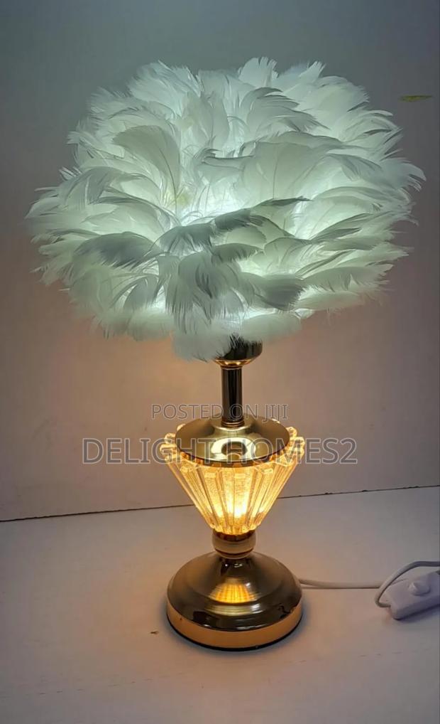 Crystal Feather Lamp Table_alp