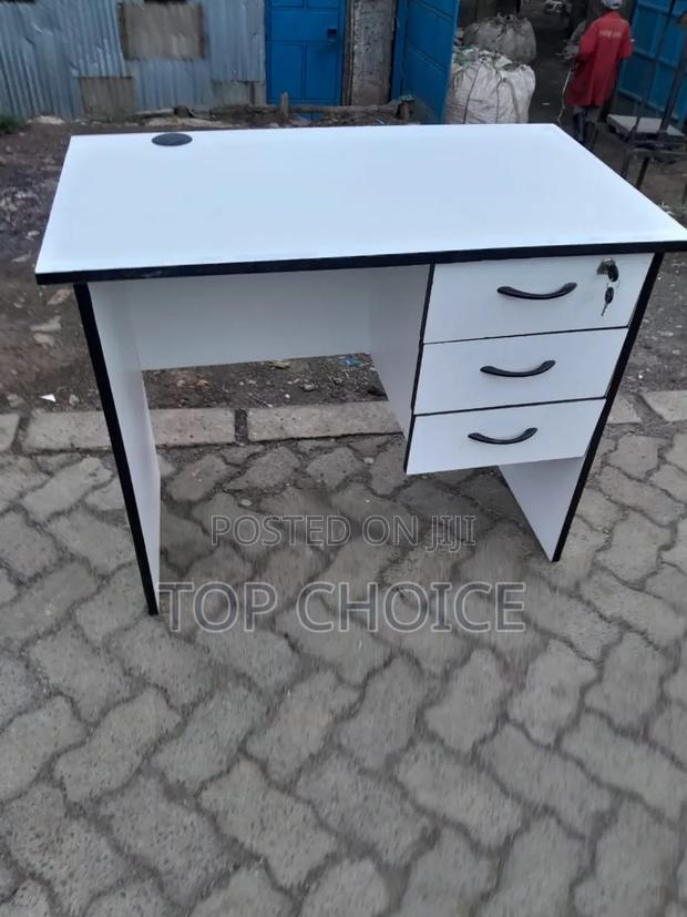 Handcraft White Office Desk - main view