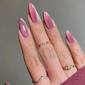 24-30pcs Cat Eye Gel Press-on Nails