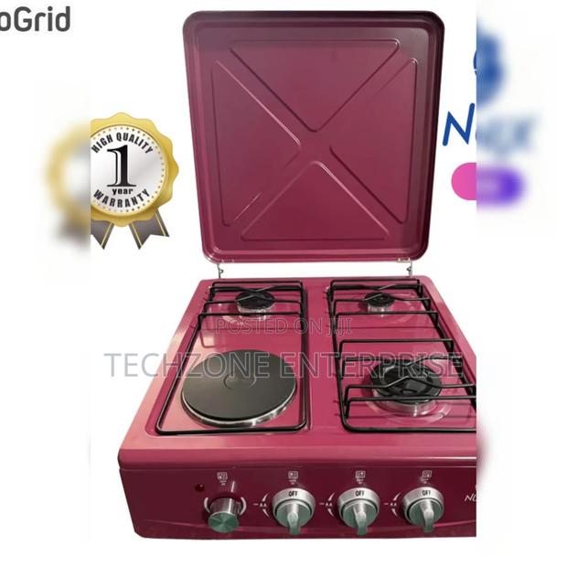 Nunix Lt-05b 3-Gas+1-Electric Tabletop Gas Cookers Auto Ignition,