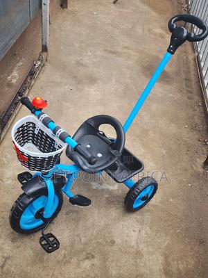 Kids Push Handle Tricycle With Three Wheels - main view