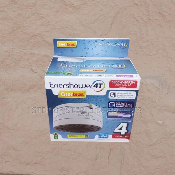 Powerful Water Flow Enerbras Enershower 4t Instant Water Shower Head