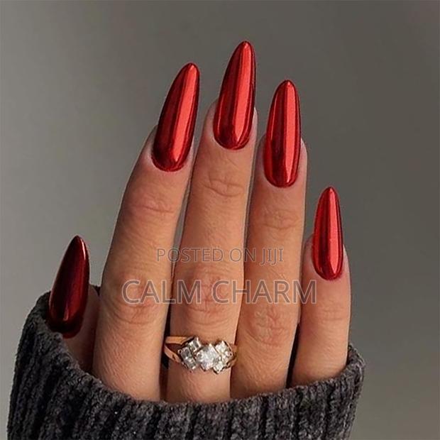 24pcs Solid Chrome Colour Press-on Nails