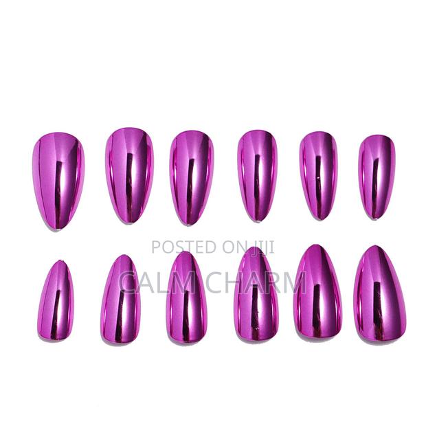 24pcs Solid Chrome Colour Press-on Nails - thumbnail 8