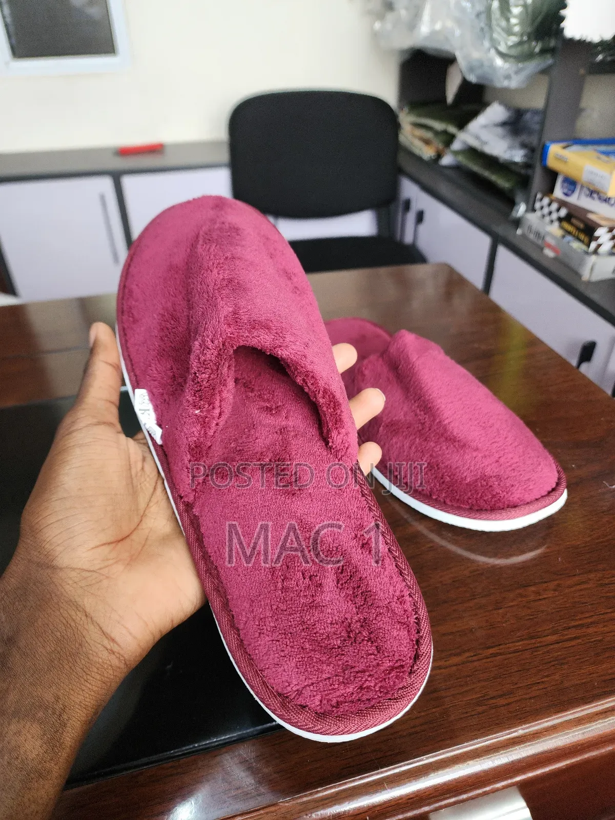 Maroon Indoor Slippers Indoor Slippers Faux Soft Fur Warm Home Slipper