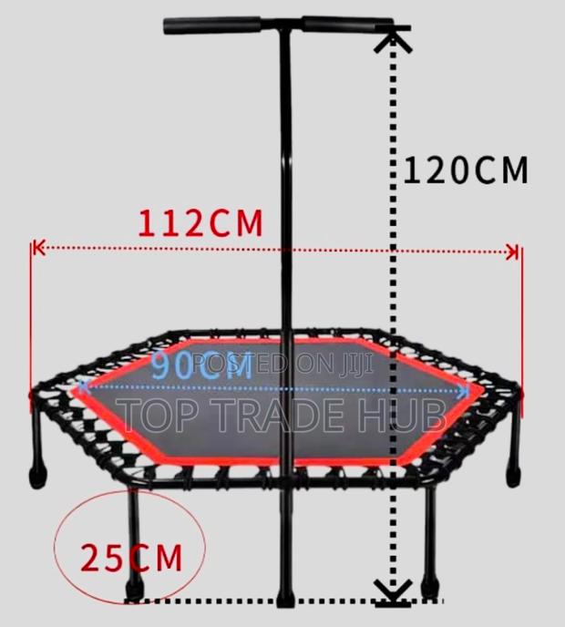Hexagon Trampoline With A Handle - thumbnail 3