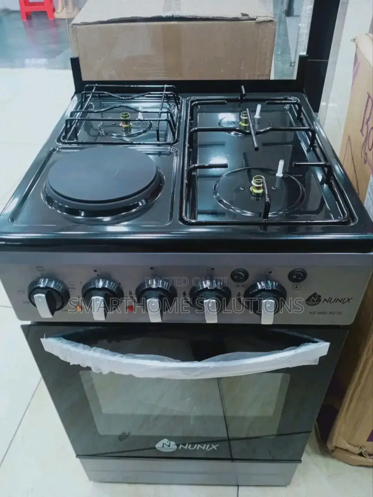 Nunix 60 by 60 Cooker With Electric Oven 3g+1e