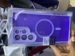 Minchs Magsafe Transparent Samsung Galaxy S22 Ultra Back Case - thumbnail 2