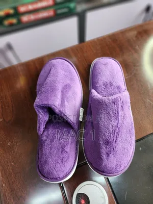 Dark Lilac Purple Indoor Sippers Soft Fur Warm Slippers