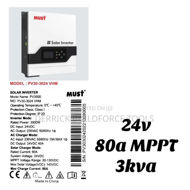 Must Solar Inverter 24v 80a 3kva - main view