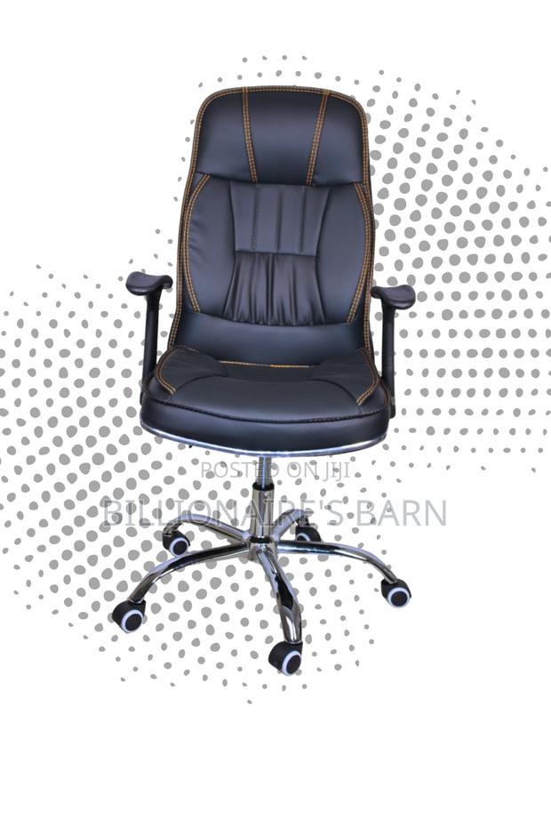 Executive Leather Office Chair | New Arrival Padded Armrests - thumbnail 4