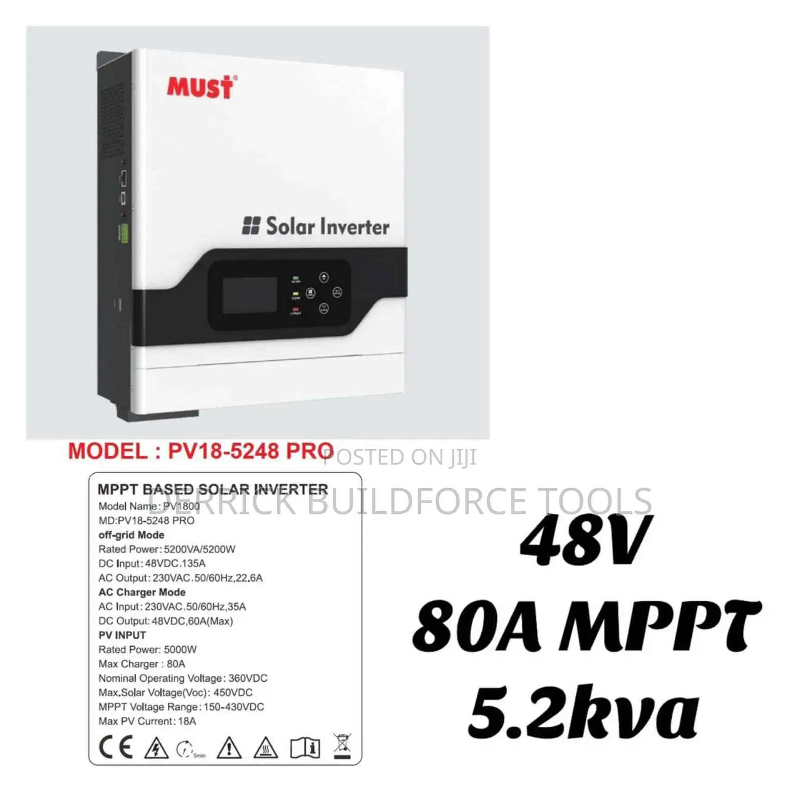 Must 48v 80a 5.2kva Solar Inverter