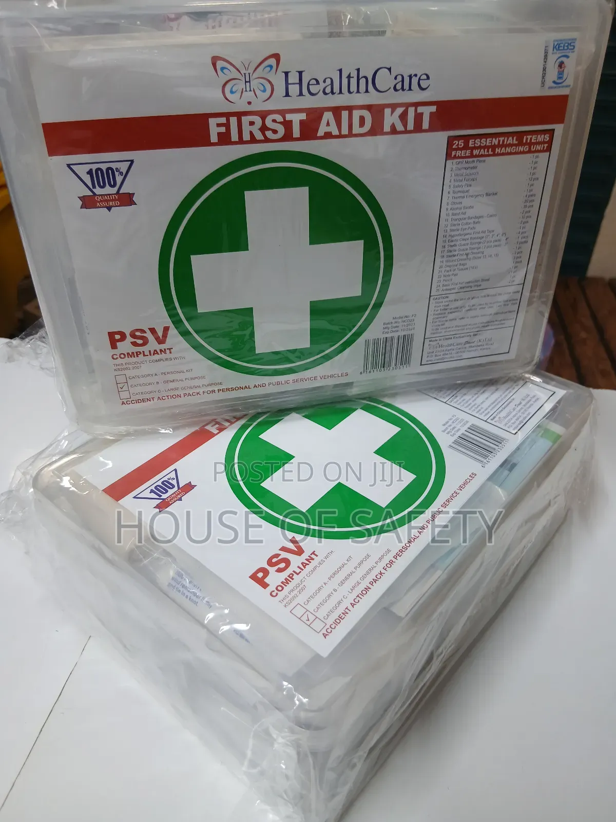 PSV First Aid Kits Clear With Different Essentials